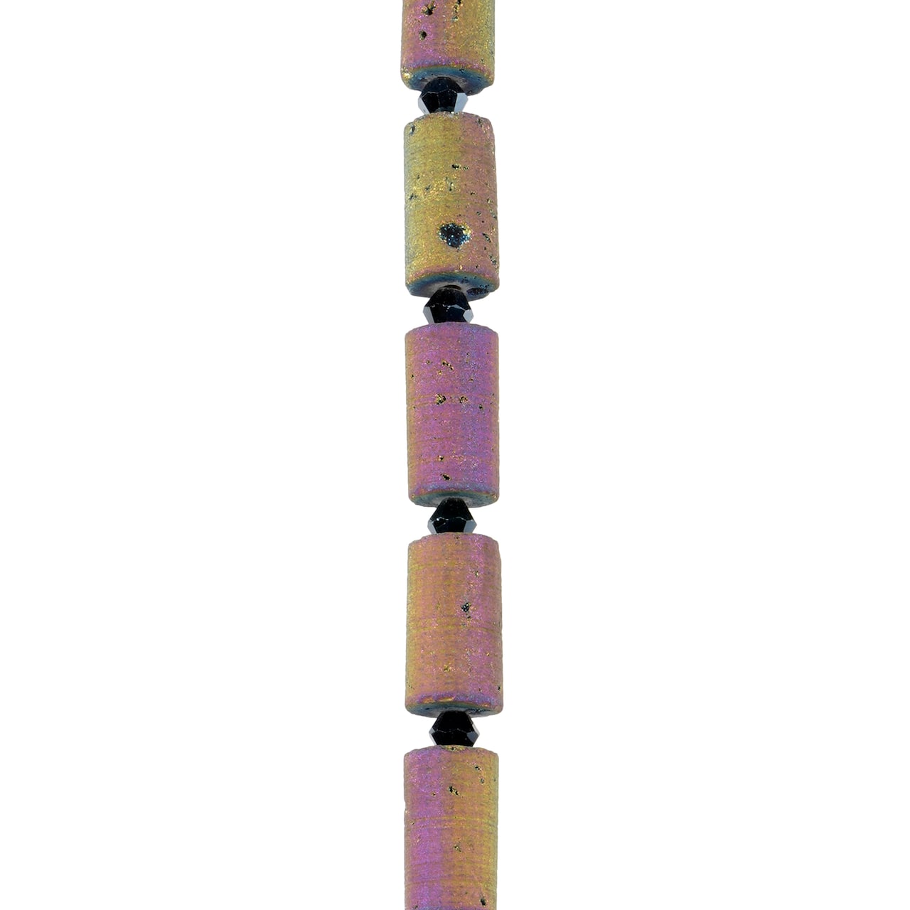 12 Packs: 8 ct. (96 total) Druzy Agate Tube Beads, 14mm by Bead Landing™